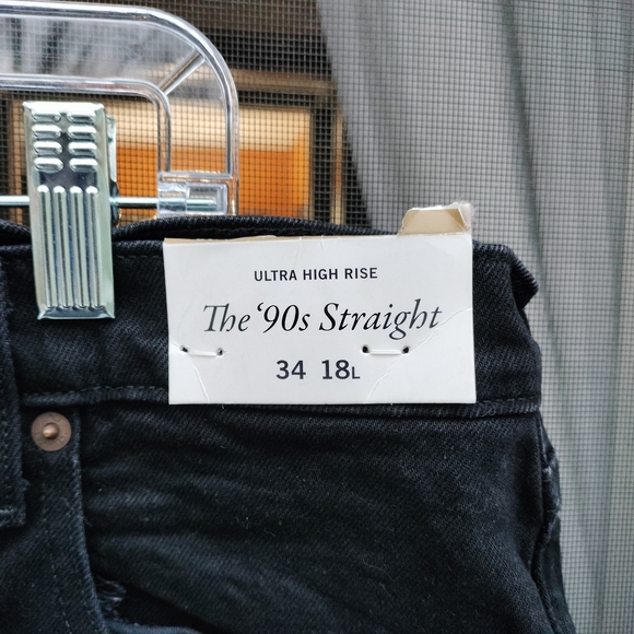 Abercrombie & Fitch Men's Jet Black Straight Jeans 34/18 L - Picture 5 of 8